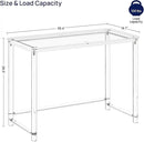 HMYHUM Acrylic Desk, Clear Desk for Home Office for Laptop, Study, Writing, Vanity Table with Cylindrical Legs, Modern, Easy Assembly, 39.4" L x 19.7" W x 29.5" H by CozyNest Decor