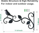 Hanging Plants Bracket 12" Bird Planter Outdoor Hooks Hangers for Flower Baskets Pot Bird Feeder Wind Chimes Lanterns Patio Garden Outdoor Indoor Metal Black, 2 Pack by GreenHaven Gardens