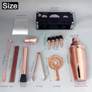 14-Piece Cocktail Shaker Set Bartender Kit with Black Stand, Bar Tool Set for Drink Mixing Bartending Kit Bar Sets Accessories: 750ml(25oz) Shaker, Jigger, Muddler, Cocktail Recipes (Rose Gold) by CozyNest Decor