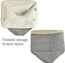 TheWarmHome Storage Basket for Organizing - Fabric Large Cubes 3 Pack 16x12x12 inch Baskets, Cube Storage Bin for Shelves Organizer Closet Cloth Gift Toy (Gold & Grey) by TinyTreasures Baby Boutique