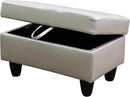Ottoman Rectangular Storage Ottoman Bench, Faux Leather Footrest, Coffee Table, Stool Footstool with Hinged Lid for Living Room, Bedroom, Entryway, Silver Gray, 28.5"x19"x17.5" by CozyNest Decor