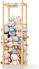Stuffed Animal Storage & Organizer, Wooden Cute Zoo Toy Holder for Toddler Rooms, Playrooms & Bedrooms by TinyTreasures Baby Boutique