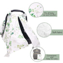 TANOFAR Car Seat Cover Baby, Carseat Covers Baby Boy Girl, Peekaboo Opening Infant Car Seat Cover for Winter, Warm & Cozy, Green Leaf by TinyTreasures Baby Boutique