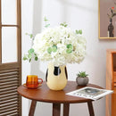 Tifuly Hydrangea Artificial Flowers with Stems 12pcs Fake Hydrangea Silk Flowers Faux Hydrangea Flowers Heads for Wedding Centerpiece Home Party Baby Shower Decor（Off White） by CozyNest Decor