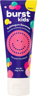 BURST Bubblegum Bonanza Kids Toothpaste with Fluoride (4oz) | Great Tasting | Flavored for Children & Toddlers | Anticavity | Dye Free & Vegan | Safe for Kids Ages 2+ by CozyNest Decor