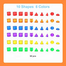 3D Geometric Solids 60 Pcs for Kids Translucent Geometric Shapes for Geometry Beginnings,Light Table Manipulatives Toy Math Helper School Supplies by TinyTreasures Baby Boutique