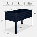 Best Choice Products 48x24x30in Galvanized Raised Garden Bed, Metal Elevated Planter Box, Vegetable Garden for Backyard, Patio, Balcony - Navy Blue by GreenHaven Gardens