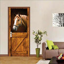 3D Horse Door Stickers Murals Peel and Stick - Self-Adhesive Wallpaper Decals, Removable PVC Waterproof Poster for Bedroom Living Room 37.4" x 78.7" by GreenHaven Gardens