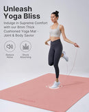 YOTTOY Large Yoga Mat (75 * 52 * 1/2inch),Extra Wide TPE Exercise Mat,Non-Slip Workout Mat for Pilates, Fitness, Barefoot, Home Gym Studio with Strap and Towel by TinyTreasures Baby Boutique