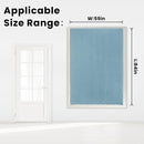 Self Adhesive Curtains, Black Out Shade for Window, Blackout Fabric Temporary Window Coverings Easy to Hang Curtains No Rod Needed, Use for Bedroom, Room, Kitchen, 59" W X 84" L, Lake Blue, 1 Panel by TinyTreasures Baby Boutique