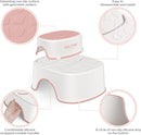 Potty Training Seat with Step Stools, Maliton Potty Training Toilet for Toddlers Girls with Splash Guard, Anti-Slip Toddler Stool for Bathroom, One Potty Seat and 2 in 1 Step Stool for Kids (Pink) by TinyTreasures Baby Boutique