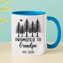 Personalized Grandpa EST 2026 Accent Mug Gift For New Grandad Grandfather, Customized Promoted To Grandpa White Coffee Mug 11 Oz 15 Oz, Pregnancy Announcement Travel Cup Gift For Pawpaw From Family by TinyTreasures Baby Boutique