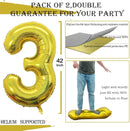 GOER Gold Foil Balloons Number 3,Huge Number Balloons for 3rd Birthday Party Supplies Anniversary Decorations(3 pcs,42 inch,32 inch,16inch) by TinyTreasures Baby Boutique