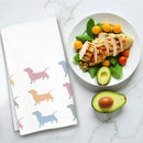 Dachshund Kitchen Towel, Waffle Weave Microfiber Wiener Dog Hand Towel, for Women, Dachshund Decor Accent for Bathroom or Kitchen by CozyNest Decor