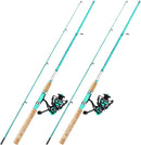 Sougayilang Fishing Rod and Reel Combo, 2-Piece 5-Foot 6-Inch Graphite & Fiberglass Rod, Durable and Strong, Quickset Anti-Reverse Fishing Reel (1Pack/2Pack) by TinyTreasures Baby Boutique