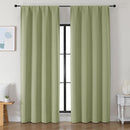 Simplebrand Ava Sage Green Blackout Curtains for Bedroom 90 Inches Long 2 Panels Set, Solid Privacy Energy Saving Living Room Window Treatment Curtains Blackout Drapes, W50 x L90 Inch, Sage Green by TinyTreasures Baby Boutique