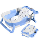TPN Collapsible Baby Bathtub, Baby Bath Tub with Soft Cushion & Real-Time Thermometer, Baby Bathtub Infant to Toddler Tub (0-36 Months), Portable Newborn Travel Bath tub by TinyTreasures Baby Boutique