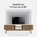 mopio Ensley TV Stand, Mid Century Modern for 55/60/65 inch TV, Farmhouse TV Stand, Entertainment Center with Storage, TV and Media Consol for Living Room (Oak, 59") by CozyNest Decor