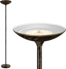 BoostArea Torchiere Floor Lamp Antique Bronze, 24W Super Bright LED Standing Lamp, 3000K Dimmable Pole Lamp with Rotary Switch, 70 Inch Tall Metal Modern Floor Lamps for Living Room/Bedroom/Office/Den by CozyNest Decor