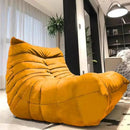 Modern Living Room Chair, Big Bean Bag Adult Floor Sofa, Togo Recliner Memory Foam Lazy Couch Suitable Balcony for Fireside Chair (Yellow) by CozyNest Decor