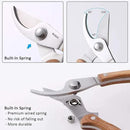 BUGUI Wood Handle Pruning Shears, SK-5 Steel Blade, 1-inch Cutting Capacity, Sharp, Well Designed Garden Shears, 8" by GreenHaven Gardens