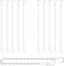 RIFNY Silver Hanging Chains with Hooks, 10 Pieces 20 Inch Chain for Hanging Bird Feeders Planters Baskets Billboards Lanterns Wind Chimes Ornaments Silver 20 inch by GreenHaven Gardens
