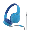 Belkin SoundForm Mini Kids Wired Headphones with Built-in Microphone & Fun Stickers, 85dB Safe Volume Limit – for Online Learning, Travel, Compatible w/iPhone 15, iPad, Galaxy S23, & More - Blue by TinyTreasures Baby Boutique