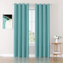 ChrisDowa Blackout Curtains 90 inches Long for Bedroom - 2 Panels Set Grommet Thermal Insulated Room Darkening Curtains for Living Room (Aqua, 52 x 90 Inch) by CozyNest Decor