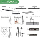 2 Pack Garden Obelisk Trellis for Climbing Plants Outdoors, 65 Inch Rustproof Plant Stand Climbing Support with Adjustable Heights for Indoor Potted Plants, Vines, Flowers Stands, Vegetables by GreenHaven Gardens