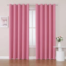 ChrisDowa Blackout Curtains 70 inches Wide for Bedroom - 2 Panels Set Extra Wide Grommet Thermal Insulated Room Darkening Curtains for Living Room (Pink, 70 x 84 Inch) by CozyNest Decor