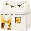 INFANS Kids Play Tent with Washable Mat Star Light Windows, Anti-Trip Large Playhouse Toys for Children Boys Girls, Indoor Outdoor Princess Tents Castle for Toddlers (Black- Wide Door) by TinyTreasures Baby Boutique