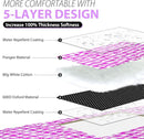 ZAZE Picnic Blanket Waterproof Sandproof, 80''x80'' 3-Layer Cute Compact Extra Large Machine Washable Foldable Beach Mat, Big XL Outdoor Blankets for Spring Summer Camping, Park, Grass(Pink and White) by TinyTreasures Baby Boutique