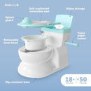 Real Feel 2-in-1 Potty with Wipes Storage, Flushing Sounds & Disposable Liners - Realistic Toilet - Easy to Clean & Assemble - Jool Baby (Aqua) by TinyTreasures Baby Boutique