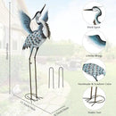 DREAMSOUL 40" Large Blue Heron Garden Statues Metal Crane Outdoor Statues Yard Art, Bird Statue for Backyard Lawn Patio Outside Decor by GreenHaven Gardens