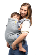 Beco Baby Carrier Toddler Carrier with Extra Wide Seat, 100% Cotton Toddler Carrying Backpack Style and Front-Carry, Lightweight & Breathable Child Carrier, 20-60 lbs (Grey) by TinyTreasures Baby Boutique