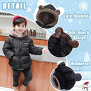 Infant Baby Winter Coat Bear Hooded Jacket Warm Fleece Snowsuit Windproof Outerwear for Toddler Boy Girl 9M-4T by TinyTreasures Baby Boutique