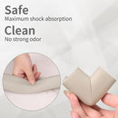 2 Pack L Shape Extra Thick Furniture Table Edge Protectors Foam Baby Safety Bumper Guard 16.4 Ft, Hearth Cushion, for Table, Fireplace, Countertop(with 8 Corners) (Gray) by TinyTreasures Baby Boutique