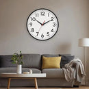 16 Inch Wall Clock, Large Wall Clocks Battery Operated, Big Silent Non-Ticking Analog Clock Decorative for Living Room, Office, Kitchen, Outdoor,Classroom, Bedroom, Bathroom, School(Black) by CozyNest Decor