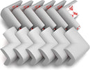 12-Pack Corner Protectors Baby Proof, Furniture Corner and Edge Safety Bumpers, Soft Rubber Foam Cushion Covers, 3M Taped Corner Guards, Baby Child Proofing Pads, Table Corner Protectors, Gray by TinyTreasures Baby Boutique