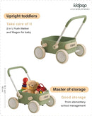 PULA Baby Push Walker with Wheels Toddler Wagon for First Learner Baby Toys 6-12 Months, 1 Year Old Birthday Gifts, Indoors and Outdoors (Green) by TinyTreasures Baby Boutique