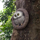 Baby Owl Resin Tree Face, Owlet Tree Hugger, Outdoor Sculpture for Tree Decorations, Whimsical Owl Garden Ornament, Tree Statue Peeker, Patio Yard Lawn Porch Decor, Durable & Waterproof Garden Present by GreenHaven Gardens