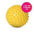 Edushape Original Sensory Ball for Baby - 7" Deflated with Pump, Yellow, Enhances Gross Motor Skills for Kids 6 Months & Up by TinyTreasures Baby Boutique