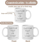 Custom Photo & Text Mug Add Personalized Text, Upload Your Image Personalized 11.5oz Mug Choose From Various Designs The Suitable Gift for Parents (C01 TEXT) by TinyTreasures Baby Boutique