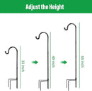 GOFORWILD Shepherd’s Hooks 4 Pack Black, 65 inches Tall, Made of Premium Metal for Garden Decor, Plant Hanger, Lantern Hook, Garden Stake and Wedding Decor, 7016 by GreenHaven Gardens