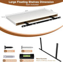 12 Inch Deep Floating Shelves for Wall 1 Pack White Floating Shelves Large Storage Space Wall Mount Shelf for Living Room Kitchen Bathroom 30" W x 12" D x 1.2" H White by CozyNest Decor