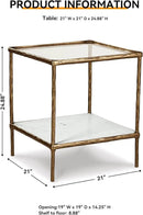 Signature Design by Ashley Ryandale Contemporary Accent Table, Antique Brass Finish by CozyNest Decor