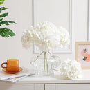 Tifuly Hydrangea Artificial Flowers -12 pcs Realistic Fake Hydrangea Silk Flowers with Stems Faux Hydrangea Flowers Heads for Office Home Party Wedding Centerpiece DIY Floral Decor (White) by CozyNest Decor