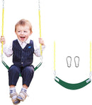 Swing Set for Kids with Chain-Play Swing for Adults with Stainless Steel Mental Taiangle Ring-Suitable for Family Backyard-Play Swing Set (AB010002-6) by TinyTreasures Baby Boutique