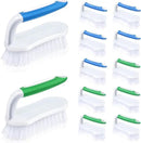 Lallisa 12 Pcs Scrub Brush for Cleaning with Handle Comfortable to Grip Heavy-Duty Flexible Stiff Bristles Scrubber Brushes Bulk for Shower Bathroom Carpet Kitchen Floor Tiles (Blue,Green) by CozyNest Decor