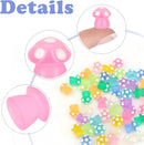50Pcs Luminous Mini Mushrooms, Small Fairy Garden Mushrooms, Tiny Mushrooms Figurines for DIY Craft Micro Landscaping Decoration by GreenHaven Gardens